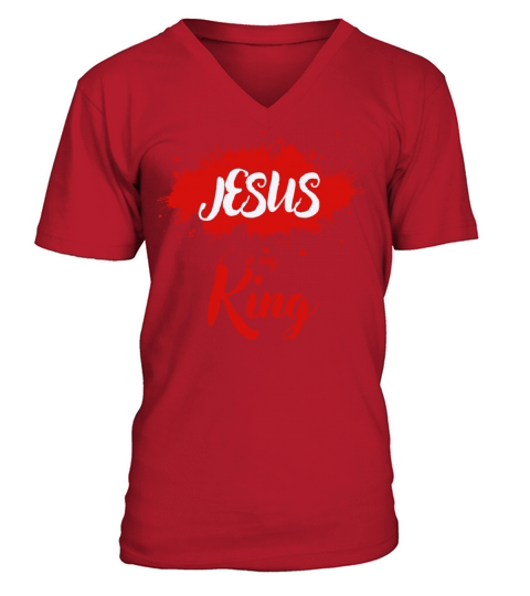JESUS is my King V-Neck T-shirt