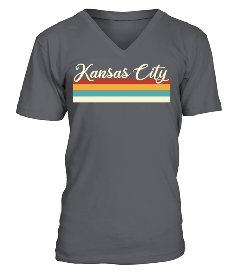 Kansas City - Retro - Vintage - United States V-Neck T-shirt