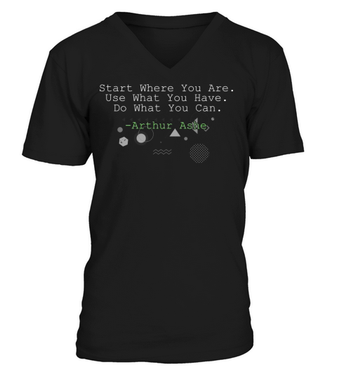 Mindset Start Where You Are Geometric Inspirationa V-Neck T-shirt