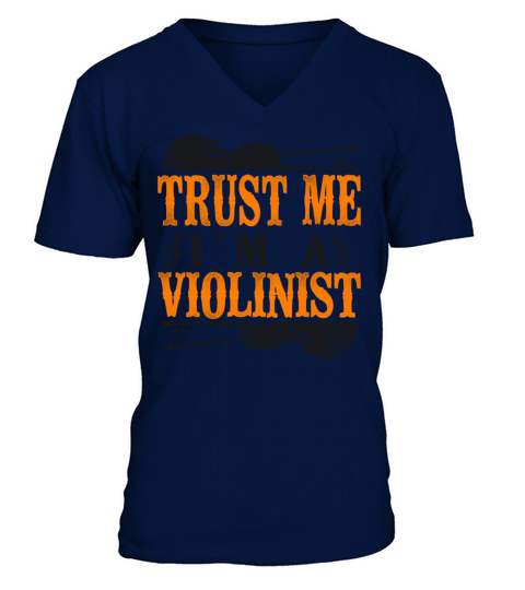 Violin Violinist Vintage Trust Me V-Neck T-shirt