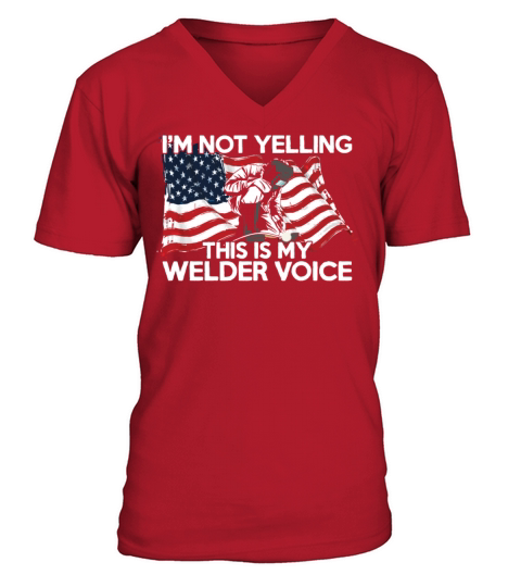 Welder Welding Vintage American V-Neck T-shirt