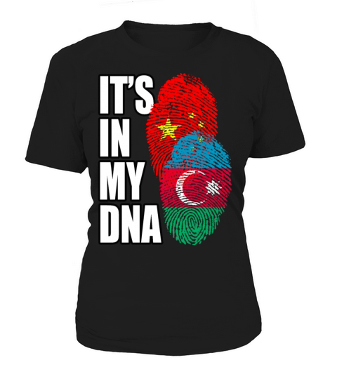 Azerbaijani And Chinese Mix Heritage DNA Flag Women's T-Shirt