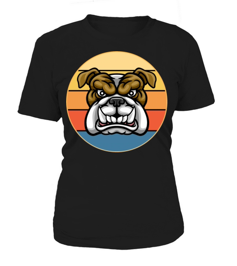 Bulldog Dog Breed Vintage Retro Sunset Women's T-Shirt