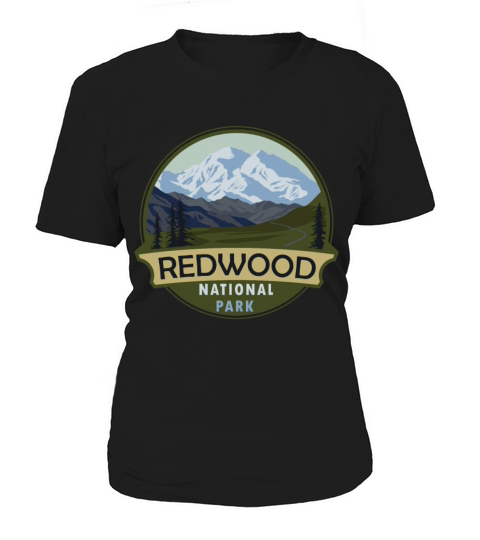 Cool Vintage Retro Redwood National Park Mountain Women's T-Shirt