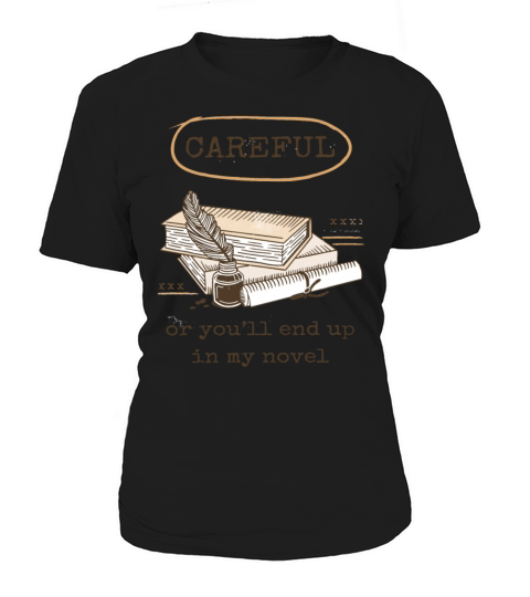 Funny Writer Quote Book Pile Art For Novelists Women's T-Shirt