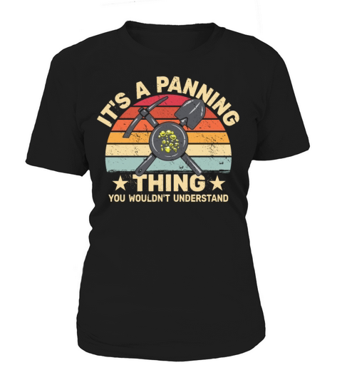 gold prospector retro panning panner Women's T-Shirt