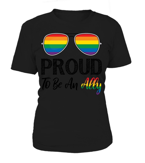LGBTQ Proud To Be An Ally Pride Valentine Birthday Women's T-Shirt