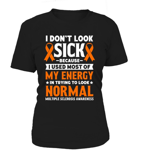 Multiple Sclerosis Awareness Orange Ribbon Look Women's T-Shirt