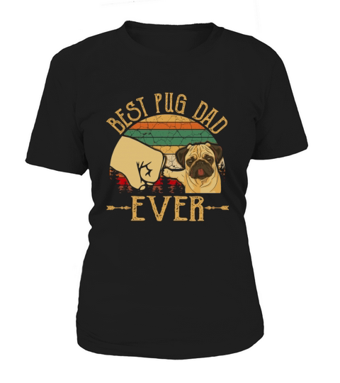 Retro Vintage Best Pug Dad Ever Women's T-Shirt