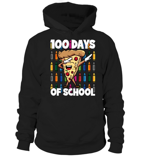 100 Days of School Dabbing Pepperoni Pizza Slice Hoodie Unisex
