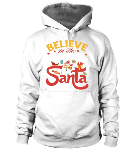 Believe in The Magic Santa Happy Christmas Hoodie Unisex
