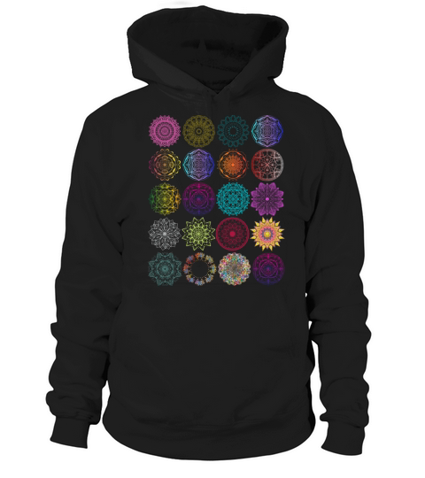 Color Mandala Sarlimak Patchwork Graphic Pattern Hoodie Unisex