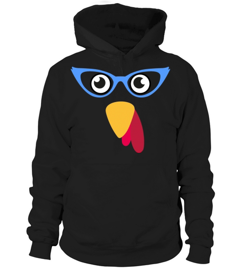 Cool Turkey Face With Sunglasses Funny Thanksgivin Hoodie Unisex