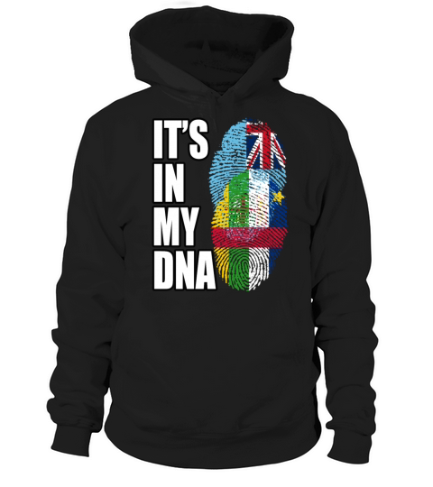Fijian And Central African Mix Heritage DNA Flag Hoodie Unisex