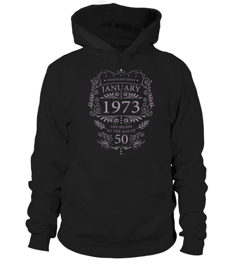 January 1973 Birthday Vintage 50th Birthday Hoodie Unisex