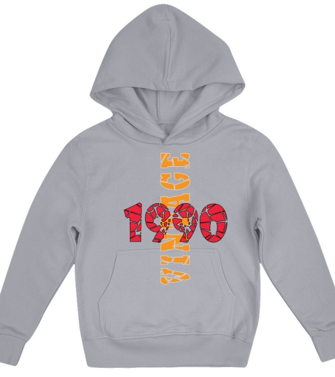 1990 Vintage Birthday Present Kids Hoodie