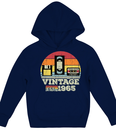 58 Year Old Vintage 1965 58th Birthday Gift Kids Hoodie