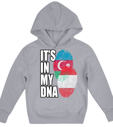 Azerbaijani And Austrian Mix Heritage DNA Flag Kids Hoodie