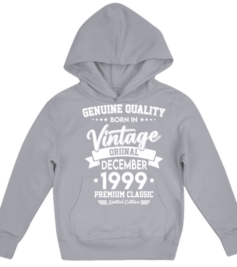 Born In December 1999 Original Vintage Kids Hoodie