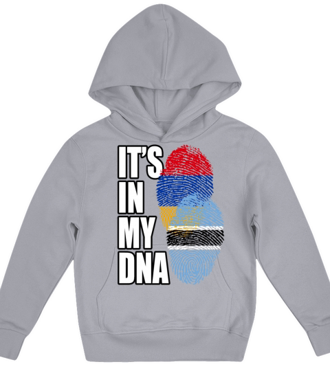 Botswana And Armenian Mix Heritage DNA Flag Kids Hoodie