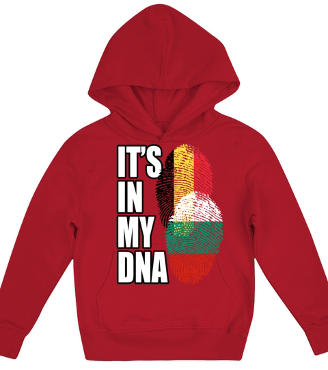 Bulgarian And Belgian Mix Heritage DNA Flag Kids Hoodie