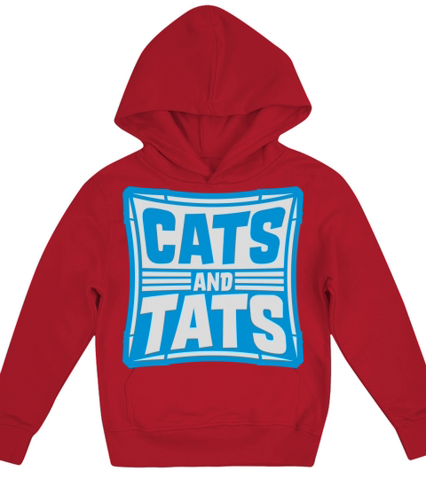 cats and tats quote Kids Hoodie