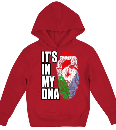 Djiboutian And Canadian Mix Heritage DNA Flag Kids Hoodie
