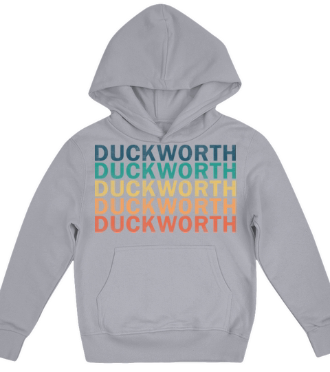Duckworth Name T Shirt - Duckworth Vintage Retro N Kids Hoodie