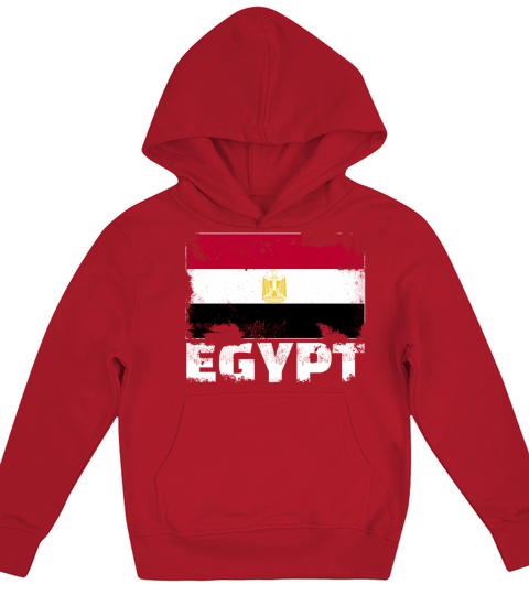 Egypt Flag Vintage Distressed Egyptian Grunge Trav Kids Hoodie