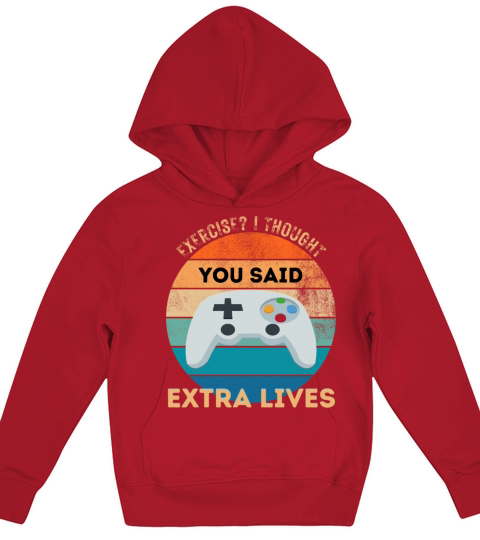 Exercise I Thought You Said Extra Lives Kids Hoodie
