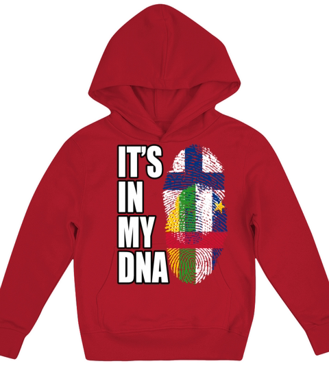 Finland And Central African Mix Heritage DNA Flag Kids Hoodie