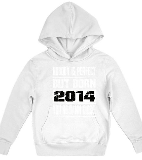 Nobody Is Perfect But Born 2014 Birthday Kids Hoodie