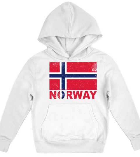 Norway Flag Vintage Scandinavian Origin Nationalit Kids Hoodie