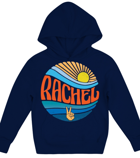 Rachel Shirt Vintage Sunset Rachel Groovy Tie Dye Kids Hoodie