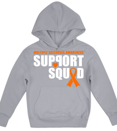 Support Squad Multiple Sclerosis Awareness Orange Kids Hoodie