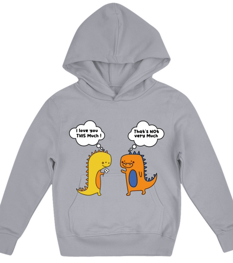 T-Rex Loves You "This Much" Kids Hoodie
