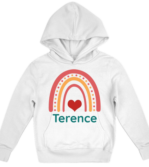 Terence Vintage Boho Rainbow Kids Hoodie