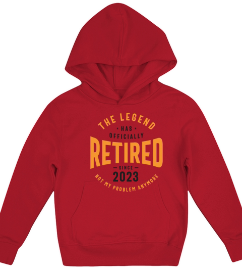 The Legend Has Officially Retired Funny Retirement Kids Hoodie