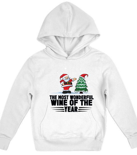 The Most Wonderful Wine Of The Year Merry Christmas Kids Hoodie