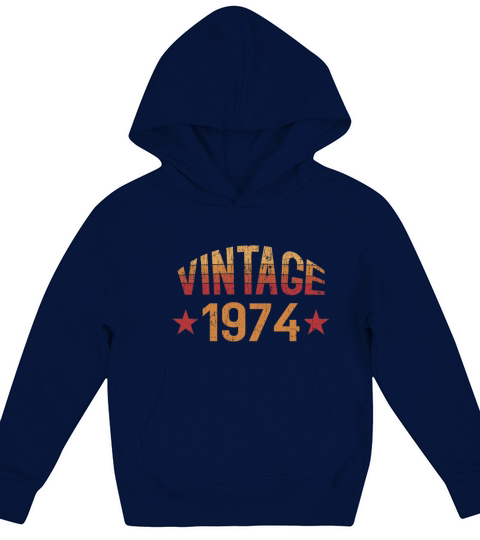 Vintage 1974 Kids Hoodie
