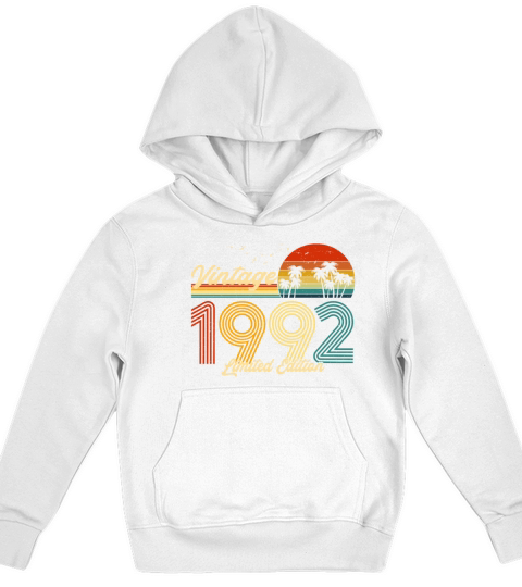 Vintage 1992 Limited Edition Gift for Birthday Kids Hoodie