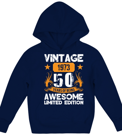 Vintage 50 Years of being awesome Limited Edition Kids Hoodie