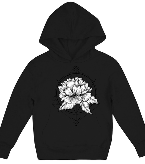 Vintage Abstract Floral Tattoo Kids Hoodie