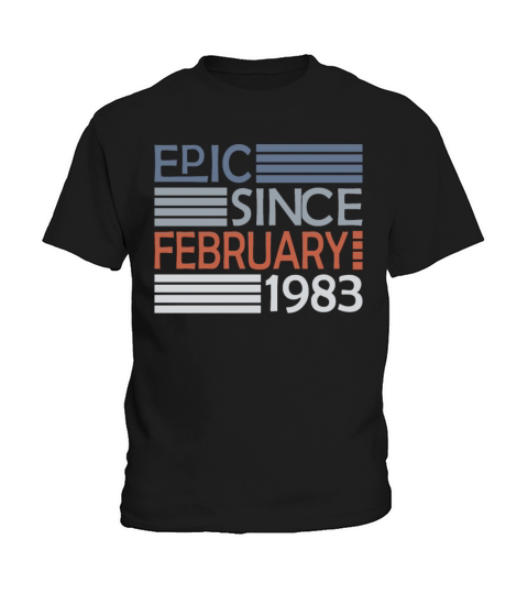 40th birthday epic since vintage february 1983 Kids T-Shirt
