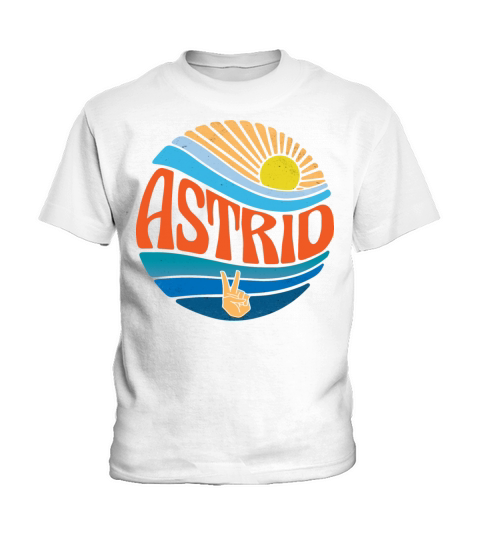 Astrid Shirt Vintage Sunset Astrid Groovy Tie Dye Kids T-Shirt