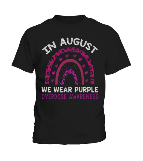 August Wear Purple Overdose Awareness Month Kids T-Shirt