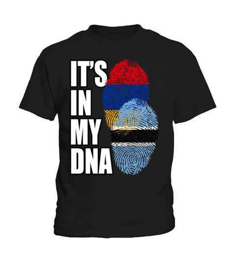 Botswana And Armenian Mix Heritage DNA Flag Kids T-Shirt