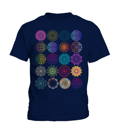 Color Mandala Sarlimak Patchwork Graphic Pattern Kids T-Shirt