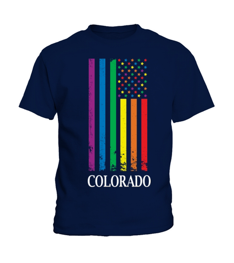 Colorado Pride Month Pride Flag LGBT Community LGB Kids T-Shirt
