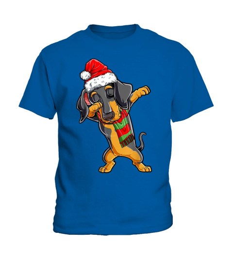 Dabbing Dachshund Santa Christmas Gifts Kids Boys Kids T-Shirt